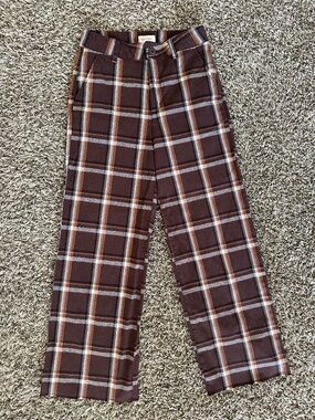 Brixton Brown Plaid Trousers